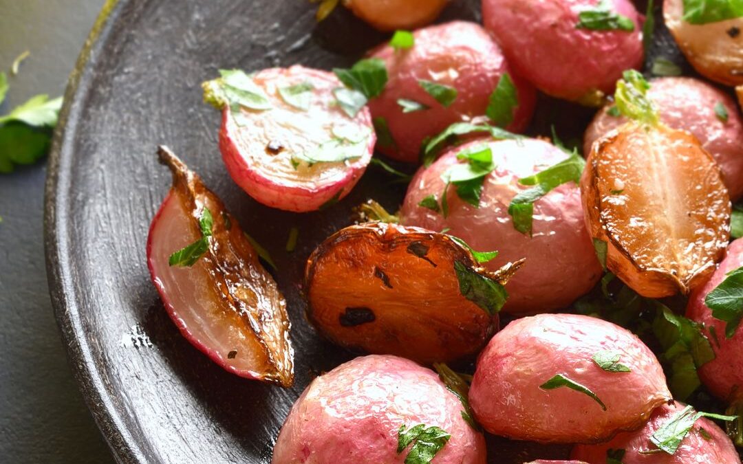 Garlic Roasted Radishes