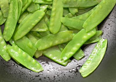 Guisantes dulces con limón