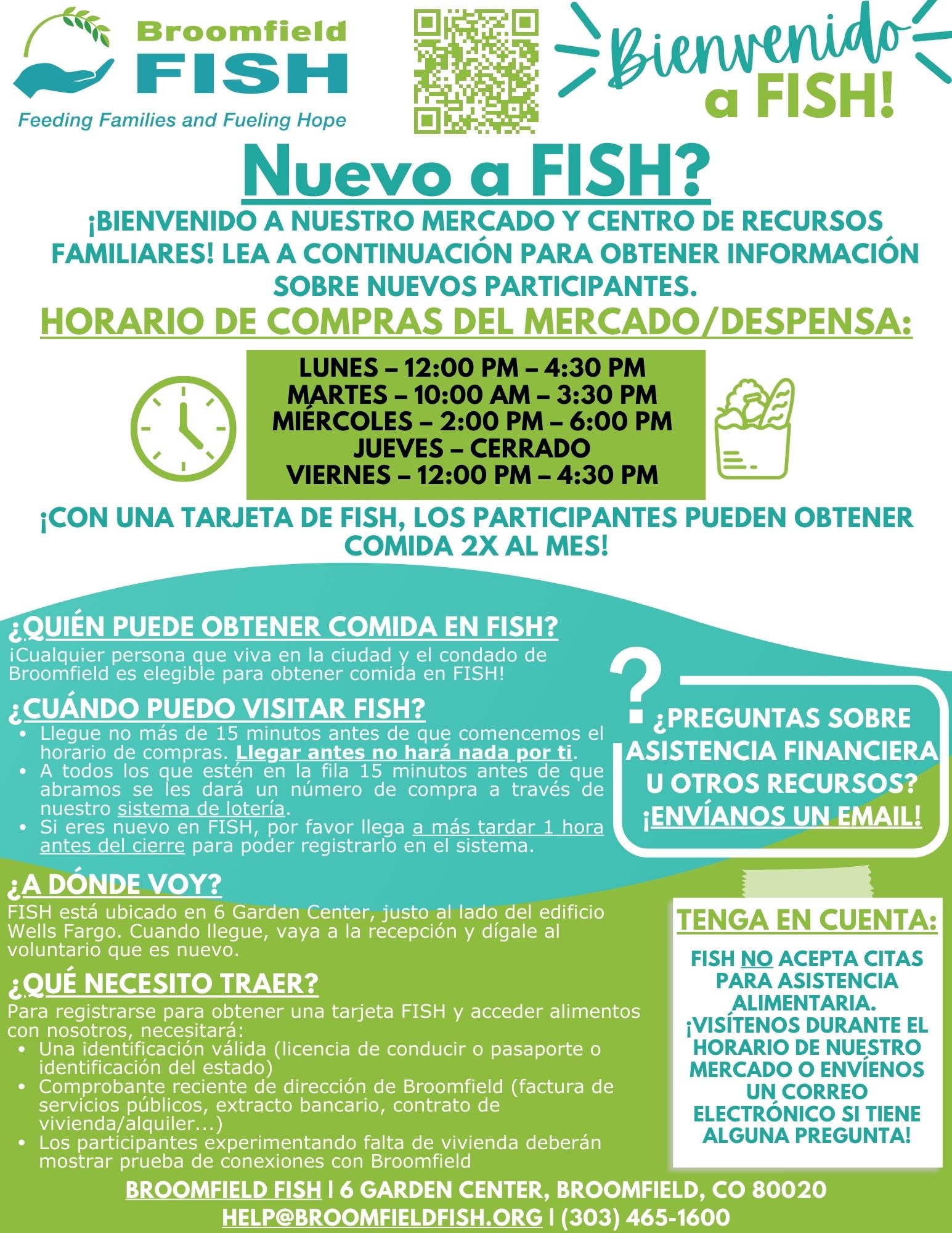 Folleto informativo para nuevos participantes de FISH